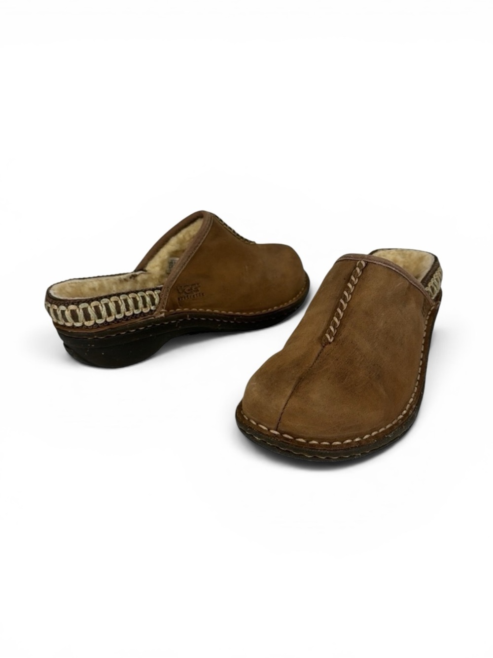 UGG KOHALA Nubuck Shearling Lined Clogs Women's‎ US5 Brown Suede